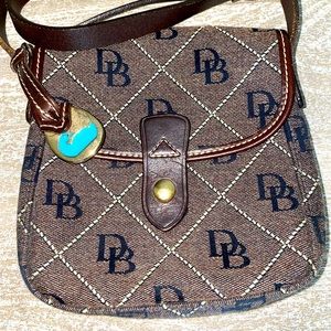 Dooney & Bourke Brown/Black Mini Crossbody Bag